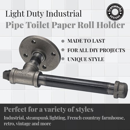 Ironwerks Designs Grey Iron Toilet Paper Holder TP-GREY-FBA